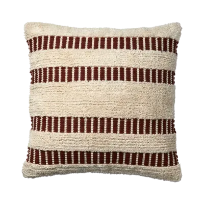 Kussenhoes beige-roestbruin