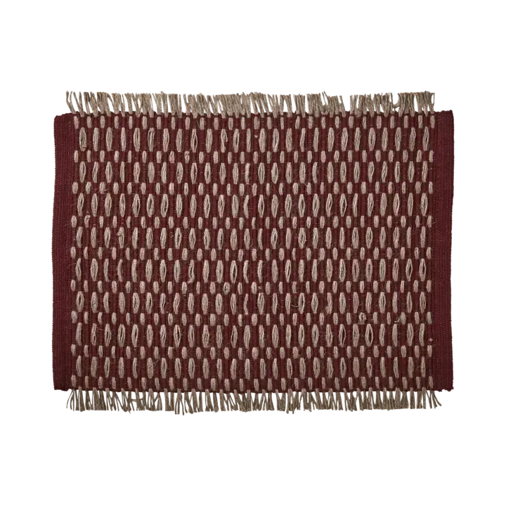 Placemat bordeauxrood-beige