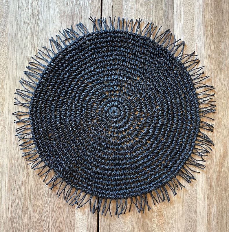 Placemat crochet zwart