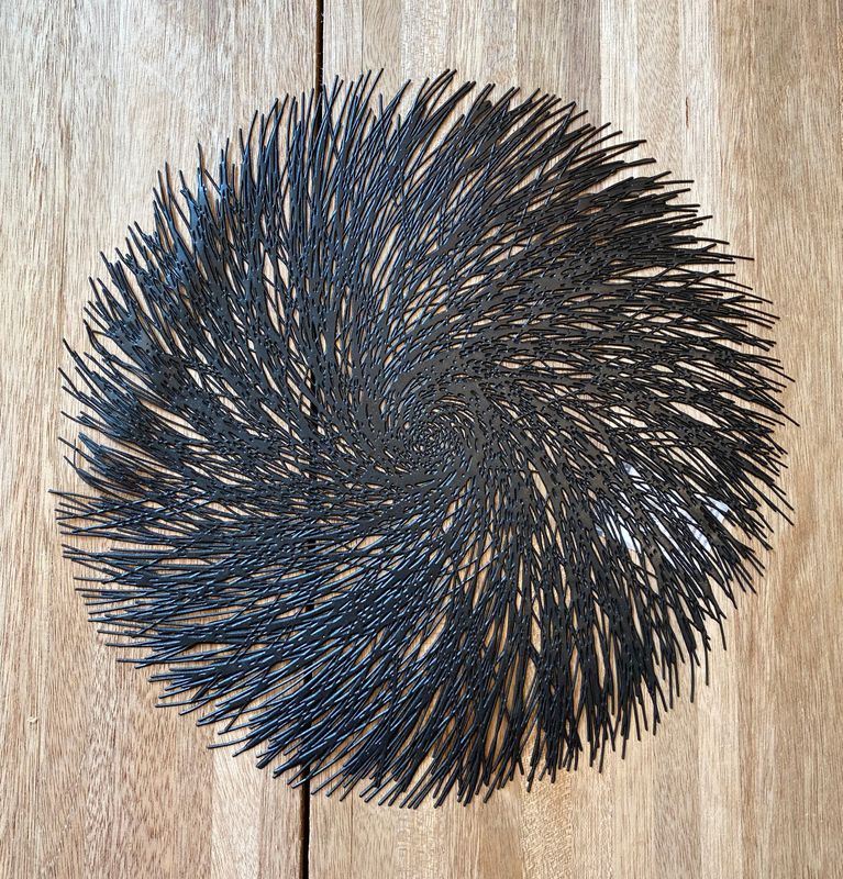 Placemat Swirl Zwart