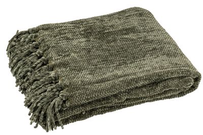 Groene plaid chenille