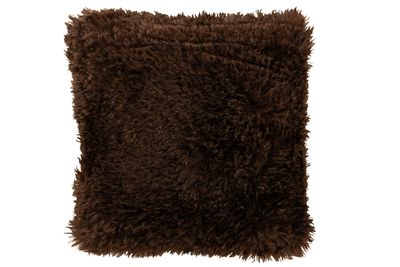 Donkerbruin mouton kussen
