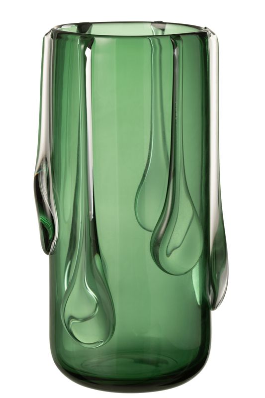 Groene vaas met druppels