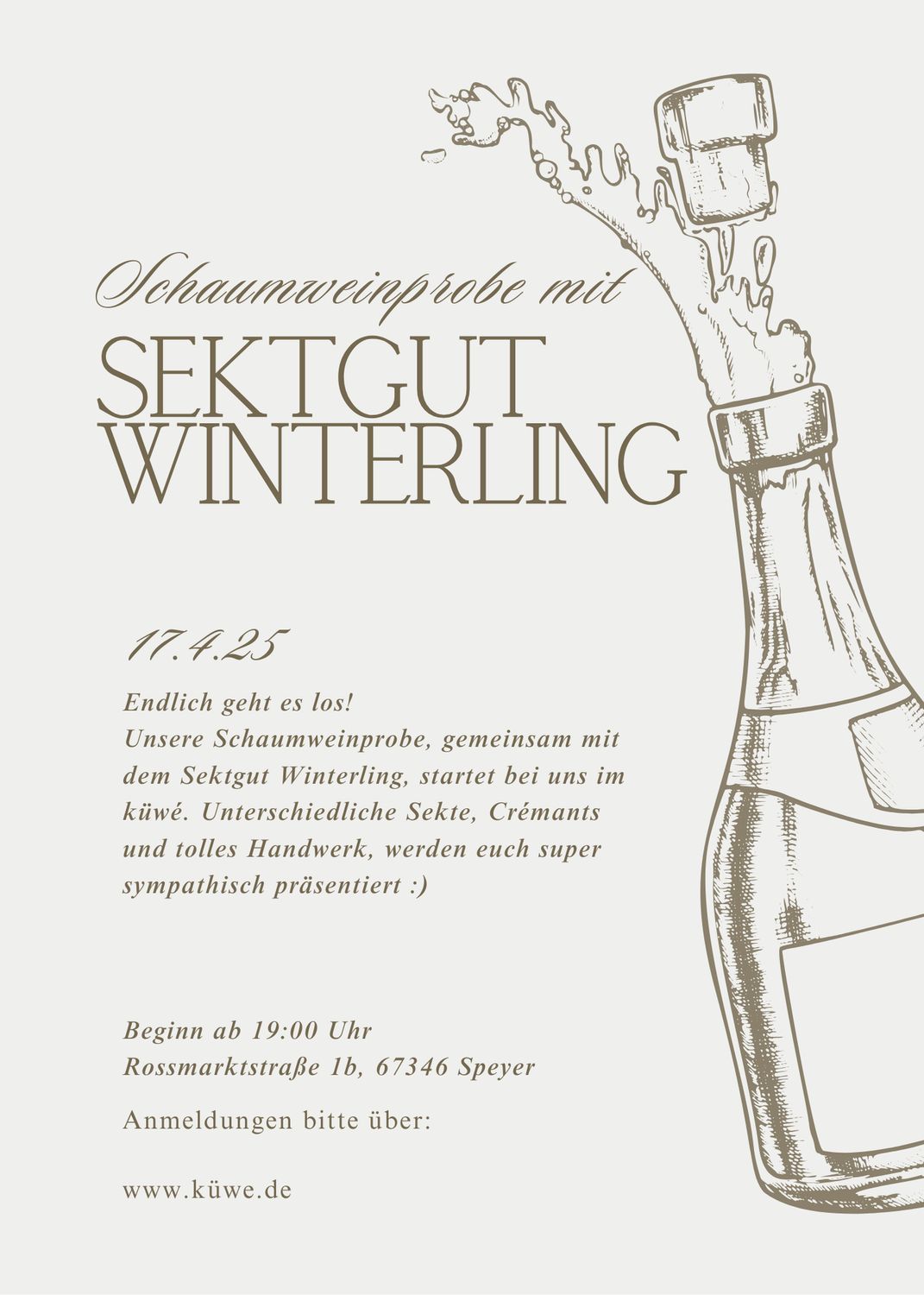 Schaumweinprobe - Mit Sektgut Winterling