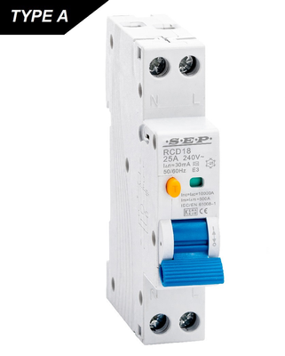 Compacte differentieel 2-Polig 10KA