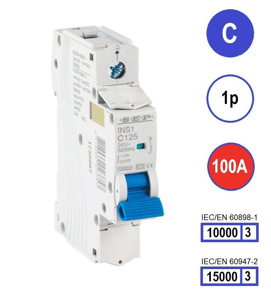 SEP INS1 inst.aut  1p - C - 100A - 10/15kA