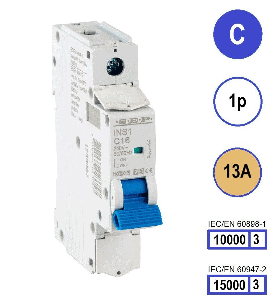 SEP INS1 inst.aut  1p - C - 13A - 10/15kA