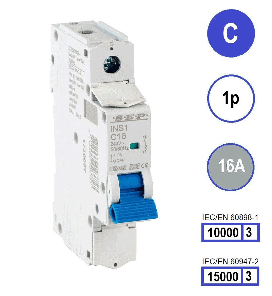 SEP INS1 inst.aut  1p - C - 16A - 10/15kA