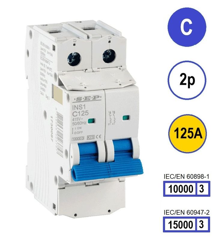 SEP INS1 inst.aut  2p - C - 125A - 10/15kA