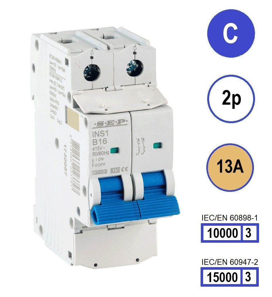 SEP INS1 inst.aut  2p - C - 13A - 10/15kA