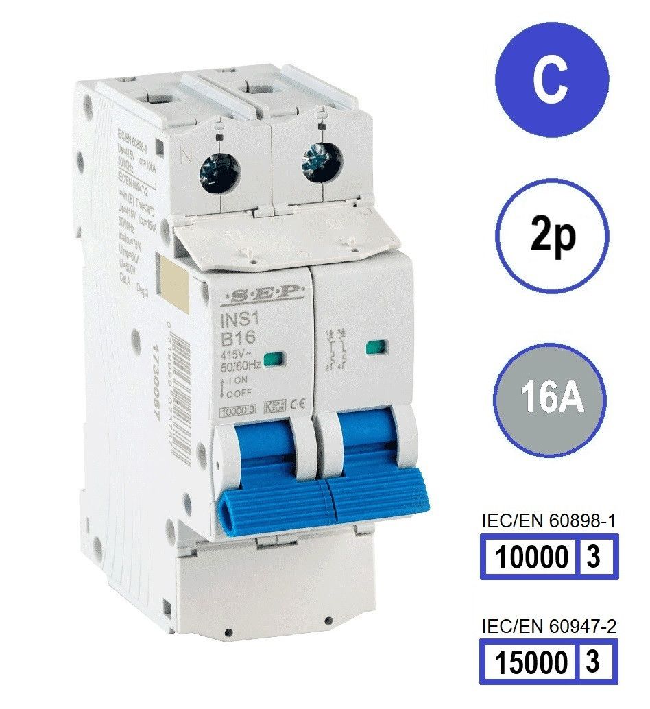 SEP INS1 inst.aut  2p - C - 16A - 10/15kA