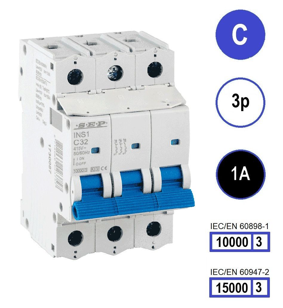 SEP INS1 inst.aut  3p - C - 1A - 10/15kA