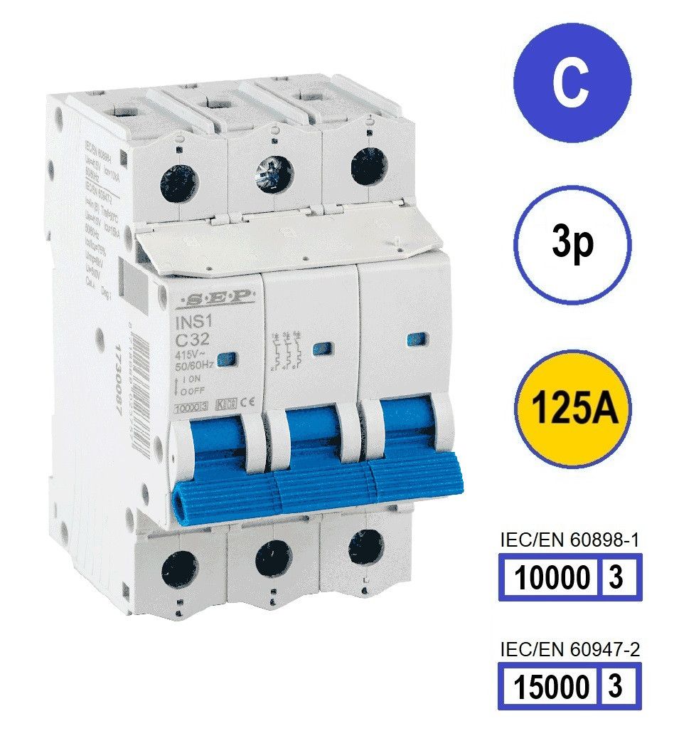 SEP INS1 inst.aut  3p - C - 125A - 10/15kA