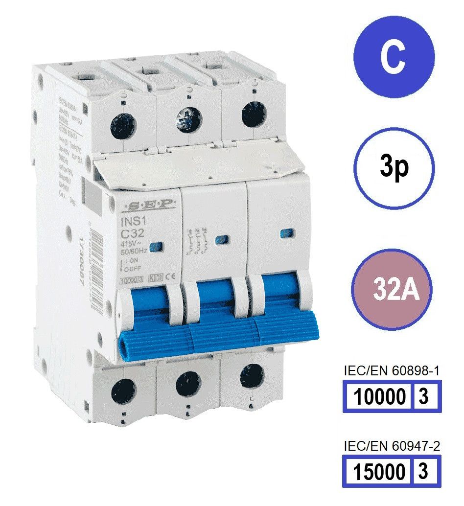 SEP INS1 inst.aut  3p - C - 32A - 10/15kA