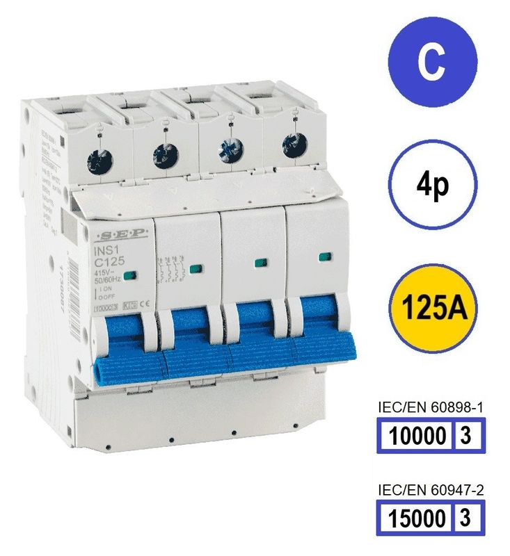 SEP INS1 inst.aut  4p - C - 125A - 10/15kA