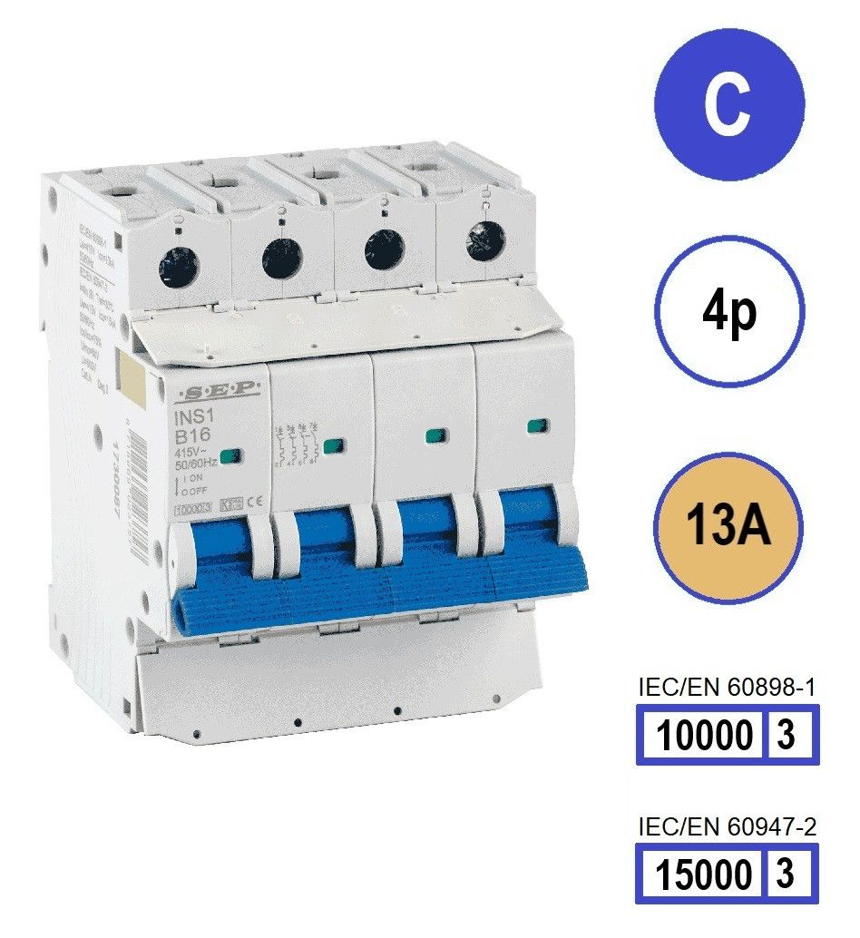 SEP INS1 inst.aut  4p - C - 13A - 10/15kA