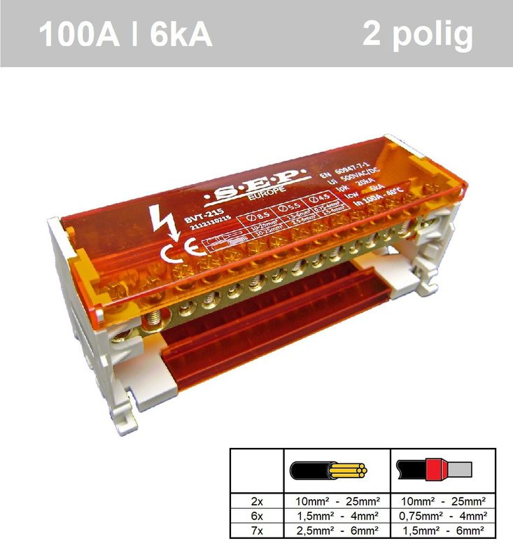 SEP BVT-215 verdeelset 100A 2x15