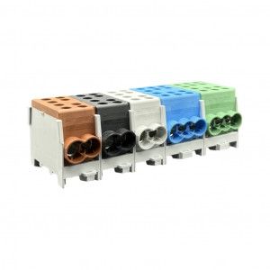 SEP HDB-35/25a hoofdleiding-aftakklem (SET), 5-polig,  bruin/zwart/grijs/blauw/groen