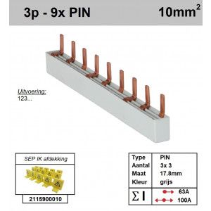 SEP P03009G00 Kam 3f PIN 9p, 17,8mm