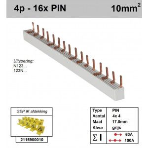 SEP P04016G00 Kam 4f PIN 16p, 17,8mm