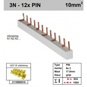 SEP P04012G50 Kam 3f+n PIN 12p, 17,8mm
