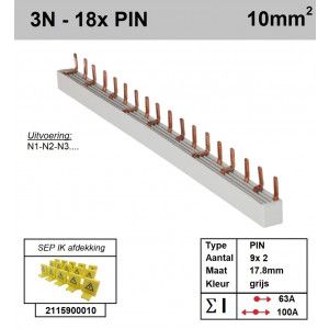 SEP P04018G50 Kam 3f+n PIN 18p, 17,8mm