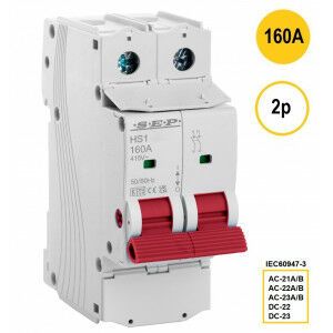 SEP HS1 Hoofdschakelaar 2p 160A (415V)
