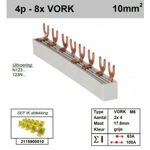 SEP F04008G06 Kam 4f VORK 8p 17,8mm M6