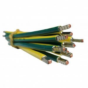SEP bedrading 6mm2 l=265mm geel/groen 105gr.
