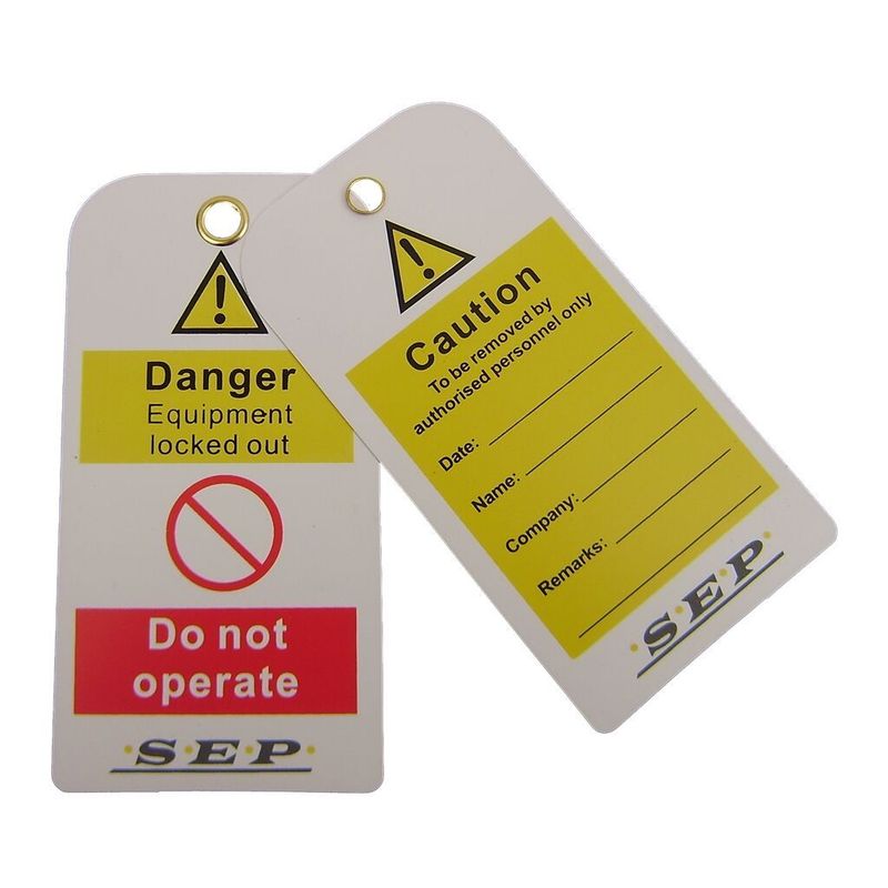 SEP LT-010 Uitschakel waarschuwingsplaat (engels)