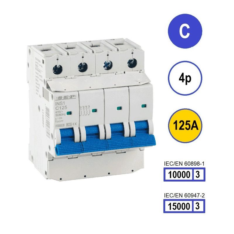 SEP INS1 Automaat  4p - C - 125A - 10/15kA