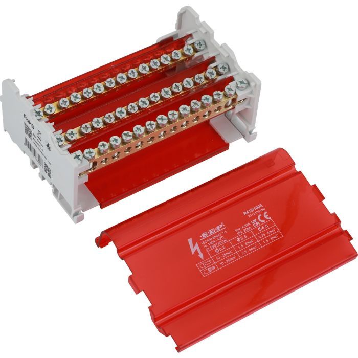 SEP R415/100E verdeelset 100A, 4p, 15x aansl, 500VAC/DC