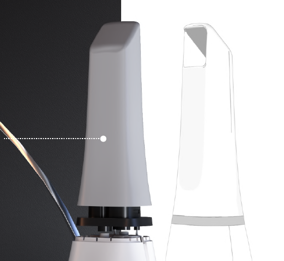 HELIOS Ersatz IO-Scanner-Spitzen, 4er Set, 3 x groß, 1 x klein