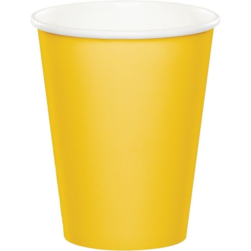 SCHOOL BUS YELLOW CUP 8CT