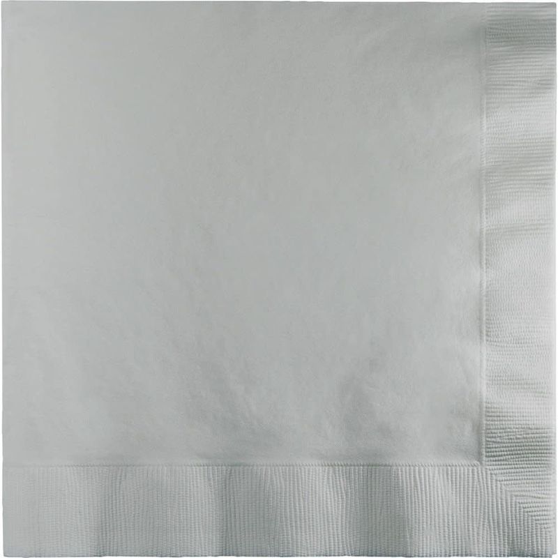 SHIMMERING SILVER LUNCH NAPKIN