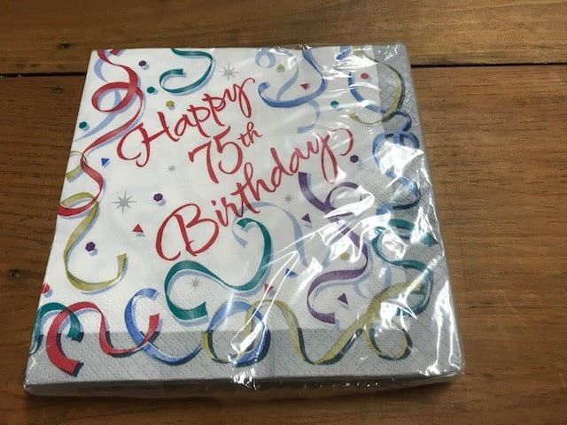 75TH HAPPY BIRTHDAY NAPKIN