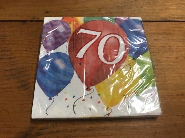 70TH BALLOONS NAPKIN