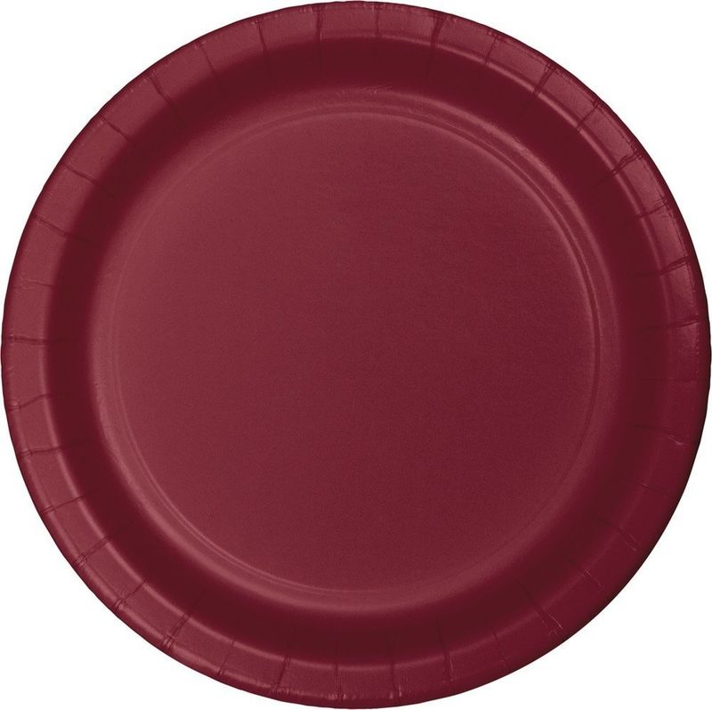 BURGANDY DESSERT PLATE24ct