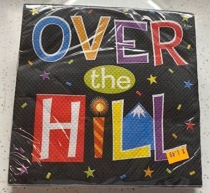 OVER THE HILL NAPKIN