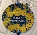 Happy Birthday smile face Mylar