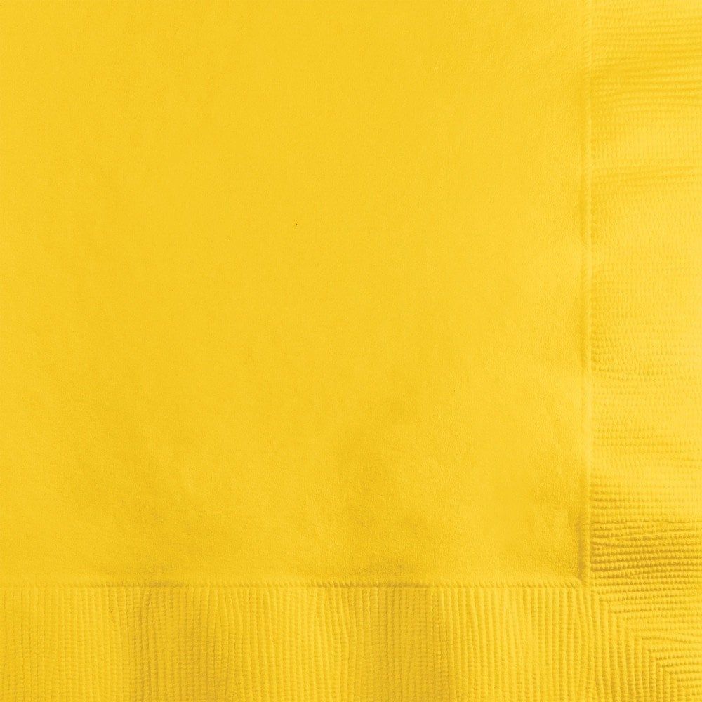 SCHOOL BUS YELLOW BEVERAGE NAPKIN