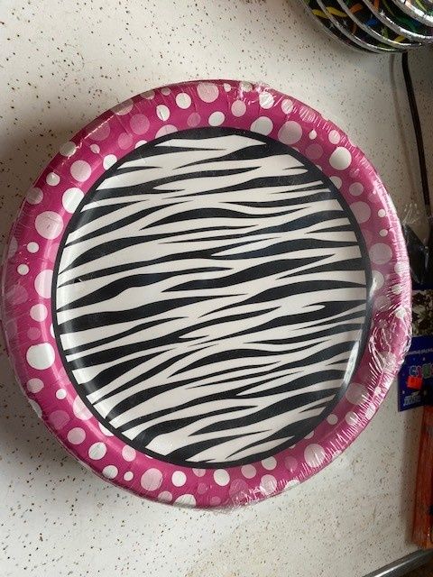 PINK ZEBRA PLATE