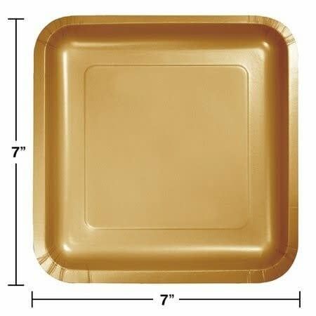 Glittering Gold SQUARE 7IN PLATE