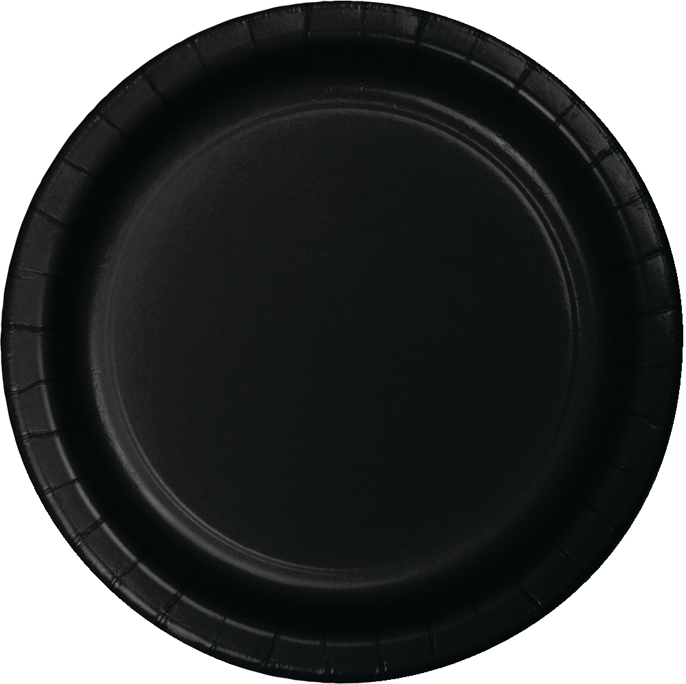 BLACK VELVET LUCHEON PLATE 24CT