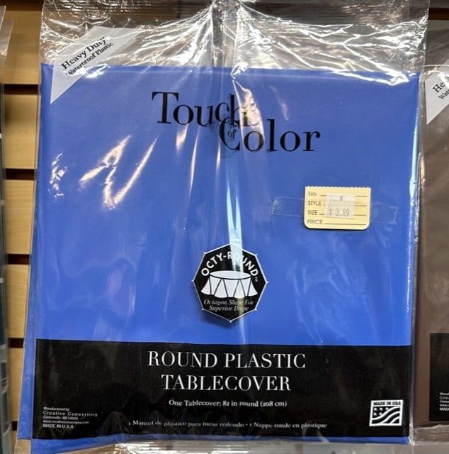 TRUE BLUE ROUND TABLECOVER