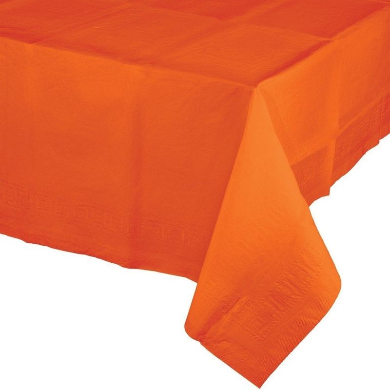SUNKISSED ORANGE PLASTICTABLE COVER