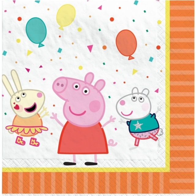 Peppa Pig Confetti Party Lunch Napkins, 6.5in, 16ct