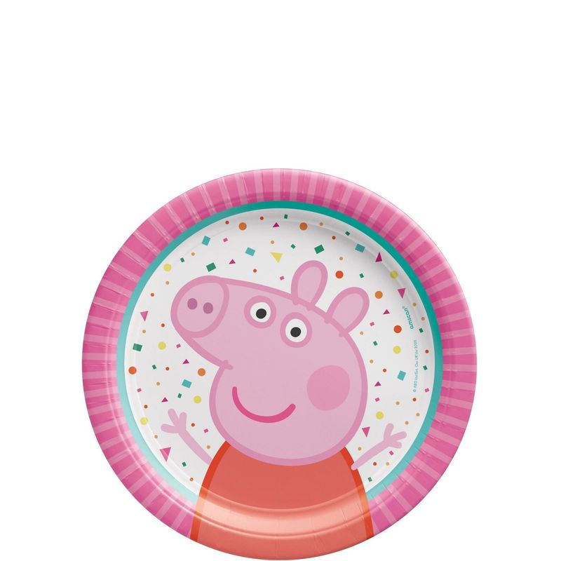 Peppa Pig Confetti Party Dessert Plates, 7in, 8ct