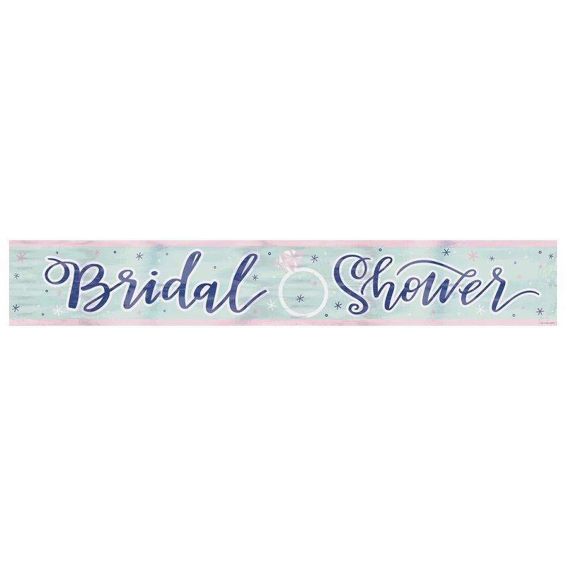 Mint Bridal Shower Foil Banner