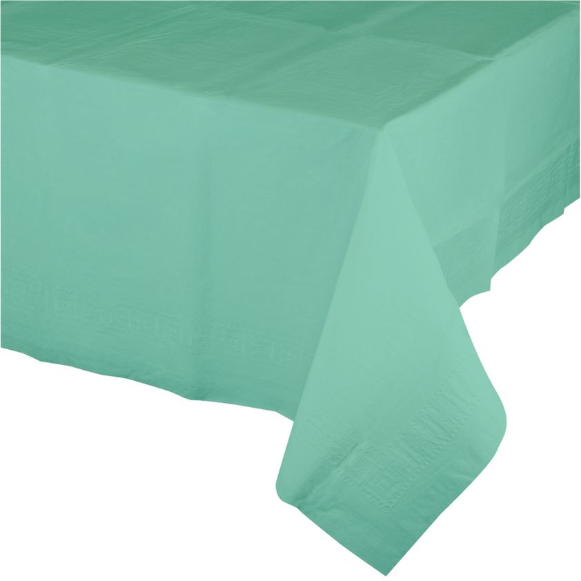 FRESH MINT PLASTIC LINED TABLE COVER